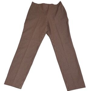 A New Day Womens Micro Check High Rise Slim Ankle Pull On Pants Size 4